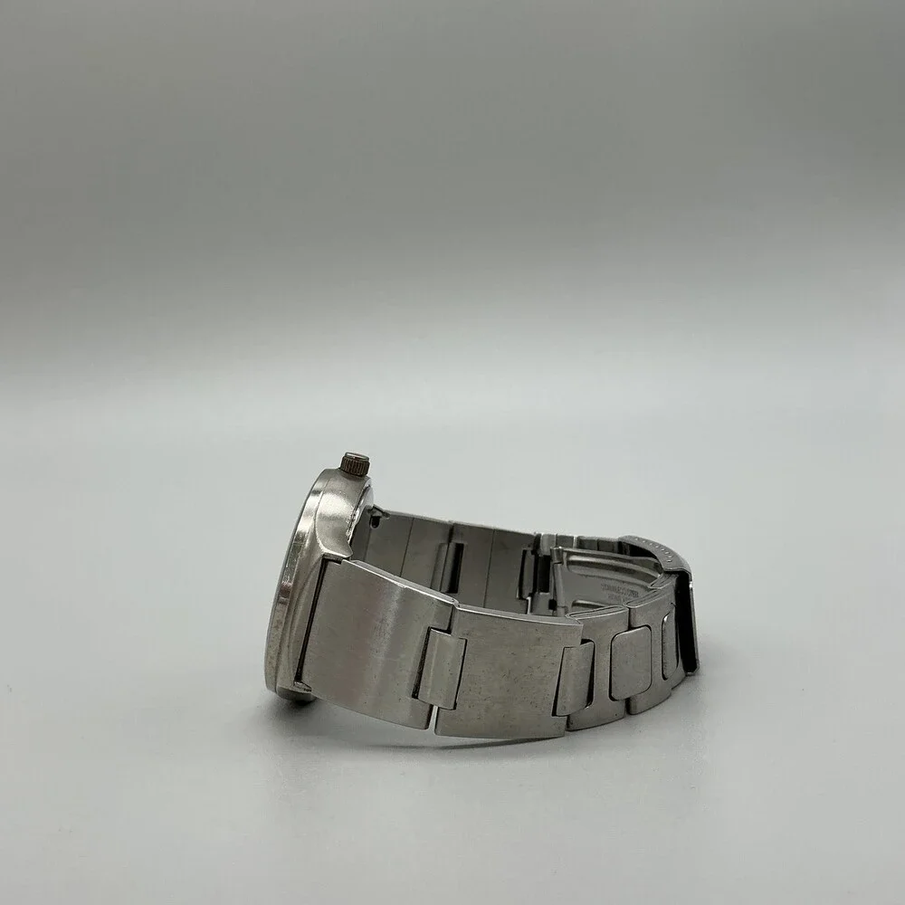 Relic Mens Watch 37mm Black Analog Digital Silver Tone For Parts Not Running